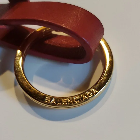 Balenciaga Red Leather Tassel Keychain - Picture 3 of 6